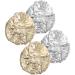 Gatuida Lot de 4 Bonnets de Capillaire en Aluminium 28 Cm R utilisables lastiques pour Soins Vapeur et Coloration Cheveux en Salon Domicile Argent et Dor
