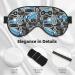 Blue Excavator Print Sleep Eye Mask - Soft Eyeshade with Elastic Strap for Travel & Night Sleeping - Buy Online on GoSupps.com