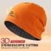 Lvaiz Winter Beanie Hat - Warm Fleece Lined Skull Cap for Men & Women | Reversible & Windproof Knit Watch Hat - Black & Orange - Buy Online on GoSupps.com