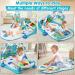 UNIH Baby Gym Play Mat with Kick and Play Piano, Water Mat, Tummy Time Mat - Musical Light Activity Center for Infants, Toddlers - Blue - Buy Online on GoSupps.com