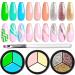 Solid Gel Polish 3Pcs 3 in 1 Colors Pudding Cream Gel Nail Polish Set Soak Off LED UV Solid Nail Polish with Brushes for Nail Art Design DIY Salon Nude Pink Solid Cream Gel Nail Polish G004