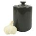 Boston Warehouse Stoneware Garlic Keeper Canister, Grey Reactive Glaze Reactive Glaze Grey