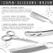 Buy Straight Razor Kit - Complete Men's Grooming Set with Beard Scissors Comb & 10 Extra Blades - Premium Polished Stainless Steel Straight Razors for a Perfect Shave - Buy Online on GoSupps.com