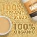 Pipkin 100% Organic Tahini Paste 908g Roasted and pressed Ethiopian Sesame Seeds - All Natural Kosher Vegan Non-GMO - Buy Online on GoSupps.com