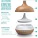 ARENDO Ultrasound LED Aroma Diffuser 300 ml - Humidifier with Timer & 7 LED Colors - Quiet Operation & Wooden Decor for Home Use - Buy Online on GoSupps.com