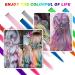 26 PCS Multi-Color Party Highlights Clip in Hair Extensions - 22 inch Synthetic Hairpieces for Girls, Women, Kids - Halloween Accessory - 13 Color Options - Buy Online on GoSupps.com