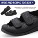 Comfortable Open Toe Diabetic Sandals for Men & Women | Adjustable Wide Width Slippers for Arthritis & Swollen Feet - Black L05 8.5 - Buy Online on GoSupps.com