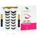 Magnetic Eyelashes Magnetic Eyeliner and Lashes Kit - Reusable 3D False Eyelashes with Tweezers Lash Set | No Glue Waterproof Eyeliner | Lashes Natural Look (7 Pack)
