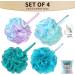 Liriaelf Bath Sponge Set - 4 Pack 75g Shower Loofah Balls for Women and Men - Essential Skin Care Shower Loofah Sponge in Flower Colors - Buy Online on GoSupps.com