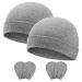 Aolso Newborn Baby Hats Mittens Set 2pcs Baby Hats Caps & 2 Pairs Baby Mittens Gloves Infant Grey Hats Baby Cotton Gloves No Scratch Mittens for 0-6 Months 0-6 Months Grey