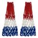 Sanung Basketball Net All Weather Thick Tri-Color Basketball Hoop Net for Competition Training Standard 12 Loops Basketball Net Replacement for Indoor Outdoor Use 2 Pack