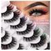 Shop Colored Eyelashes - Fluffy 6D Mink D Curl Strip Lashes | 10 Pairs Natural Wispy False Eyelashes - Buy Online on GoSupps.com