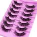 Leipple 8D Mink False Eyelashes - 7 Pairs Professional Reusable Natural Waterproof Faux Mink Lashes - Thick & Fluffy Fake Eyelashes (LP02) - Buy Online on GoSupps.com