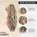 Flufymooz 56 cm Curly Ponytail Extension - Ash Brown with Blonde Reflexes | Hair Extensions for Women - Buy Online on GoSupps.com