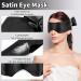 Buy Adjustable Satin Blind Eye Sleeping Mask for Women | Comfortable Sleep Travel & Meditation - Black - Buy Online on GoSupps.com