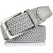 BSLLNEK Elastic Braided Belt - Gray Small (28-32 Waist) | 1 3/8 Woven Stretch Belt for Golf, Casual, Jeans, Shorts, Pants - Buy Online on GoSupps.com