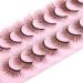 Geeneiya Brown 5D Volume Strip False Eyelashes - Natural Wispy Mink Lashes for Cat Eye Look - Fluffy 15mm Pack - Best Fake Lashes - Buy Online on GoSupps.com