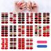 MWOOT 16 sheet French art nail ticker with nail files nail art sticker nail film nail sticker decay pictures self -adhesive manicure sticker to DIY nail art decoration