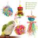 YUEPET Bird Shredder Toys 4 Pack - Small Parrot Chewing & Foraging Toys for Parakeets, Lovebirds, Cockatiels - Hanging Parrot Cage Toy - Buy Online on GoSupps.com