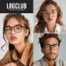 Buy Blue Light Glasses for Men & Women - Retro Round Anti-Eyestrain Computer Glasses | L31 Black & Clear - Buy Online on GoSupps.com