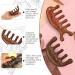 2-Piece Wooden Gua Sha Comb Set | Multifunctional Sandalwood Scalp & Head Massage Tools | Wide-Toothed Wooden Combs for Relaxation - Buy Online on GoSupps.com
