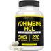 Yohimbine HCL 5mg For Men and Women - Yohimbe Extract - Extra Strength Supplement - (270 Capsules) - Zero Fillers - Gluten Free  Non-GMO - USA Made - Quality Guarantee - Tested for Potency  Purity
