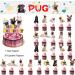25 Pcs Pug Cake Topper Cupcake Toppers Pug Dog Cake Decorations for Pug Party Decorations Pug Birthday Party Supplies - Buy Online on GoSupps.com