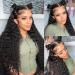 13X4 HD Lace Front Wigs Human Hair Water Wave Curly Human Hair Wig For Black Women 180 Density Glueless Transparent Lace Frontal Wig Human Hair Pre Plucked Brazilian Real Virgin Human Hair 32 Inch 32 Inch Water Wave HD Lace Wig