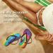 Mnsruu Swirl Tie Dye Rainbow Flip Flops - XS for Men & Women | Perfect for Home Hotel Spa & Travel - Buy Online on GoSupps.com