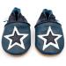 Dotty Fish Soft Leather Baby Shoes | Non-Slip Suede Soles | Toddler Shoes for Boys | Navy and White Star Design | Sizes 0-6 Months to 4-5 Years - Buy Online on GoSupps.com