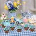 24 Pcs Farm Animal Cupcake Toppers Blue Cupcake Picks for Boys Animal Theme Barnyard Baby Shower Birthday Party Cake Decoration Supplies - Buy Online on GoSupps.com