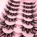Heracks False Eyelashes Faux Mink Wet Look D-curl Cat-Eye Japanese Style Cosplay Spiky Anime Lashes 20 mm Long Dramatic Thick 7 Pair 7P-Wet-S23 - Buy Online on GoSupps.com