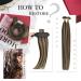 Moresoo 24 Keratin Bonding Hair Extensions - Remy Real Hair U Tip #4/27 - Dark Brown & Caramel Blonde 50g 60cm - Hot Fusion Quality - Buy Online on GoSupps.com