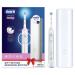 Oral-B Smart sensitive electrical toothbrush 5 cleaning modes for dental care including sensitive & bluetooth app with visual pressure control travel case gift for them white sensitive with travel case single
