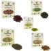 SaatPur ORGANIC Sprouts Set Assortment 5 ORGANIC Varieties Anti Stress Mix Mixture - Mungo Lunja Lentils Fennel Buckwheat