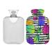 Mnsruu Hot Water Bottle with Soft Cover Colorful Leaves Great Gift for Women Kids Christmas 2L