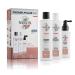 Nioxin 3-Part System | System 3 | Coloured Hair with Light Thinning Hair Treatment | Scalp Therapy | Hair Thickening Treatment Loyalty Kit 3 Piece Set