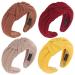 Qianxuan Fabric Headbands For Women'S Hair Fashion Solid Color Headbands For Girls Woven Women Hair Accessories Knitting Wide Soft Lady Turban Top Knotted Glam Hairbands Top Headband5