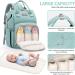 Viedouce Waterproof Baby Changing Diaper Bag - Large Capacity Multi-Functional Backpack with Diaper Support & Stroller Straps - Ideal for Travel in Cyan - Buy Online on GoSupps.com