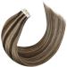 Moresoo Human Hair Blonde Tape in Extensions 18 Inch 20 Pieces Dark Brown/Caramel Blonde Skin Weft Extensions #P4/27 - Buy Online on GoSupps.com