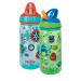 Nuby 2 Pack Iridescent Flip-it Kids On-The-Go Printed Water Bottle with Bite Proof Hard Straw - 18oz / 540 ml 18+ Months 2 pk Prints May Vary Colors May Vary - Buy Online on GoSupps.com