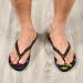 Mnsruu Animal Paw Print Flip Flops for Men & Women | Black Spa Hotel & Travel Sandals - Buy Online on GoSupps.com