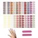 TSHAOUN 20 sheet nail sticker nail ticker with 2 pcs nail files nail foil self -adhesive beautiful fashion DIY decoration glitter self -adhesive nail foil nail sticker decay pictures (22 PCs)