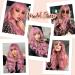 NAYASA Pink Wigs with Bangs - Long Wavy Synthetic Wig for Women - Heat Resistant and Colorful for Daily Party and Cosplay - 22 inches - Buy Online on GoSupps.com