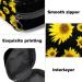 GIAPB Period Bag - Yellow Flower Sanitary Napkin Storage & Makeup Pouch (Black Background) - Buy Online on GoSupps.com