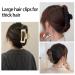 Japior 8-Pack Large Hair Claw Clips & 4-Pack Stain Hair Scrunchies Set for Women - Neutral Colors - Non-slip Square Clips - Ideal for Thin to Thick Hair - Buy Online on GoSupps.com