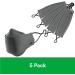 3M Daily Face Mask 5 Pack Gray - Reusable Washable Lightweight Cotton Fabric with Adjustable Ear Loops - Buy Online on GoSupps.com