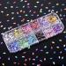 1200 Pieces 12 Colors Shiny Horse Eye Nail Rhinestones & Gems with Storage Box - Buy Online on GoSupps.com