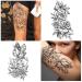 Yazhiji Large Waterproof Temporary Tattoos | Flowers Collection | 15 Sheets | Men Women | 19x9 CM - Buy Online on GoSupps.com