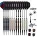 Darts Plastic Tip - Professional Soft Tip Darts Set for Electronic Dartboard 12 Pcs 18 Grams with 50 Extra Tips 24 Flights 2 Flight Protctors and Tool Kit Gift Darts New